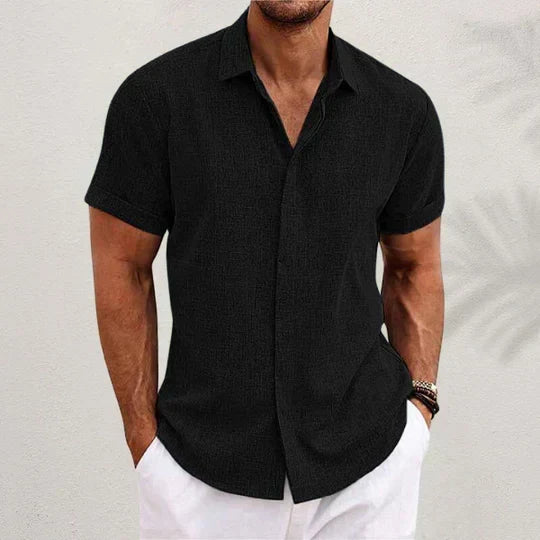 Camicia uomo a maniche lunghe dalla vestibilità rilassata, elegante e traspirante per massimo comfort.